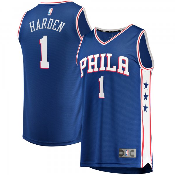 Men's Philadelphia 76ers James Harden Fanatics Royal Fast Break Replica Jersey - Icon Edition