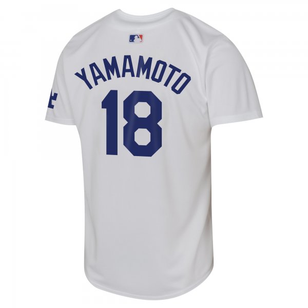 Youth Los Angeles Dodgers Yoshinobu Yamamoto Nike White Home Limited Player Jersey