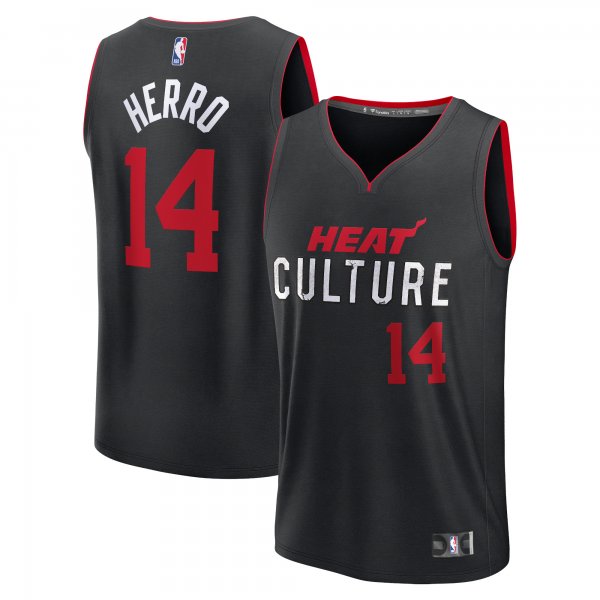 Men's Miami Heat Tyler Herro Fanatics Black Fast Break Jersey - City Edition