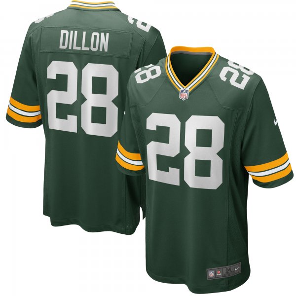 Men's Green Bay Packers AJ Dillon Nike Green Team Game Jersey