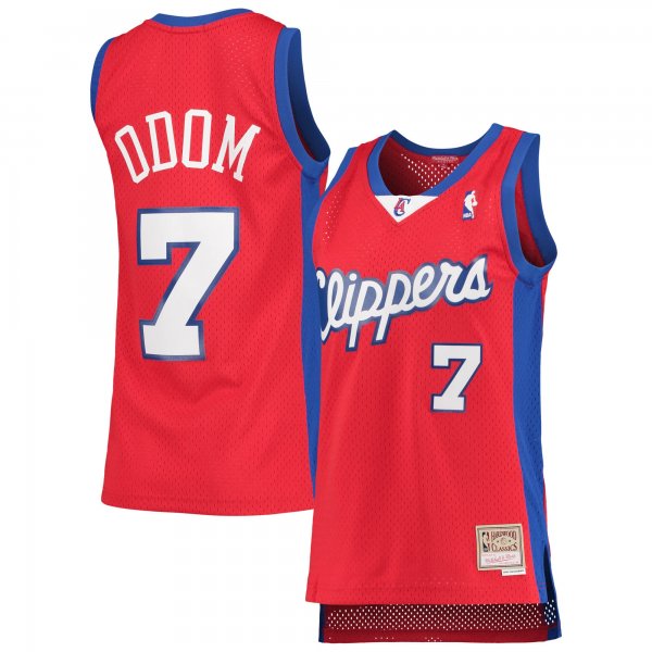 Women's LA Clippers Lamar Odom Mitchell & Ness Red 2000/01 Hardwood Classics Swingman Jersey