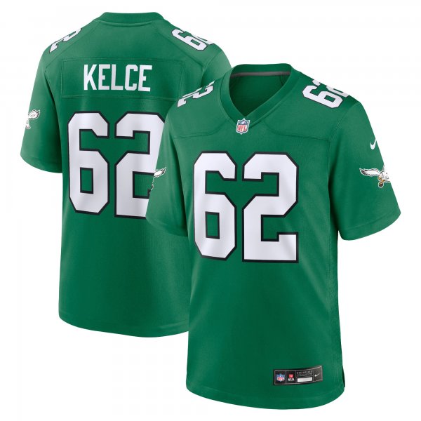 Youth Philadelphia Eagles Jason Kelce Nike Kelly Green Game Jersey