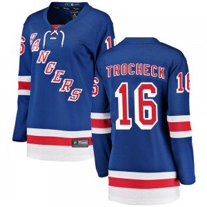 Women's New York Rangers #16 Vincent Trocheck Blue NHL Home Officia Jersey