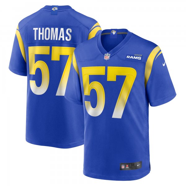 Men's Los Angeles Rams Zachary Thomas Nike  Royal Team Game Jersey