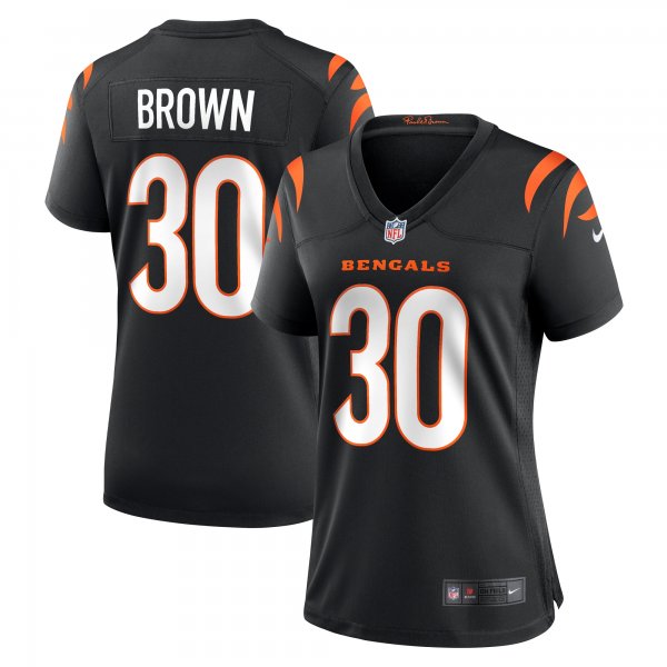 Women's Cincinnati Bengals Chase Brown Nike  Black Team Game Jersey