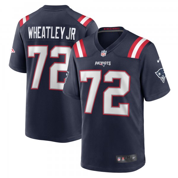 Men's New England Patriots Tyrone Wheatley Nike  Navy Team Game Jersey