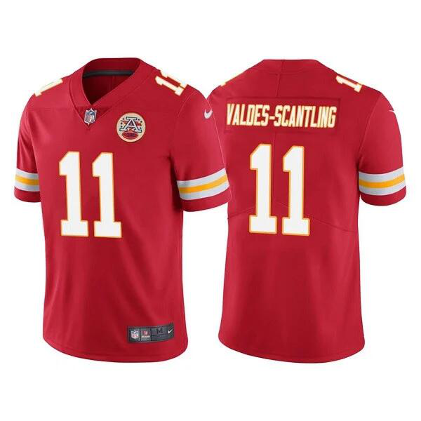 Men's Kansas City Chiefs #11 Marquez Valdes-Scantling Red Vapor Untouchable Limited Stitched Nike NFL Jersey