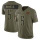 Men's #5 Jayden Daniels Washington Commanders Nike 2025 Salute to Service Limited Olive Jersey