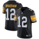 Nike Steelers #12 Terry Bradshaw Black Alternate Youth Stitched NFL Vapor Untouchable Limited Jersey