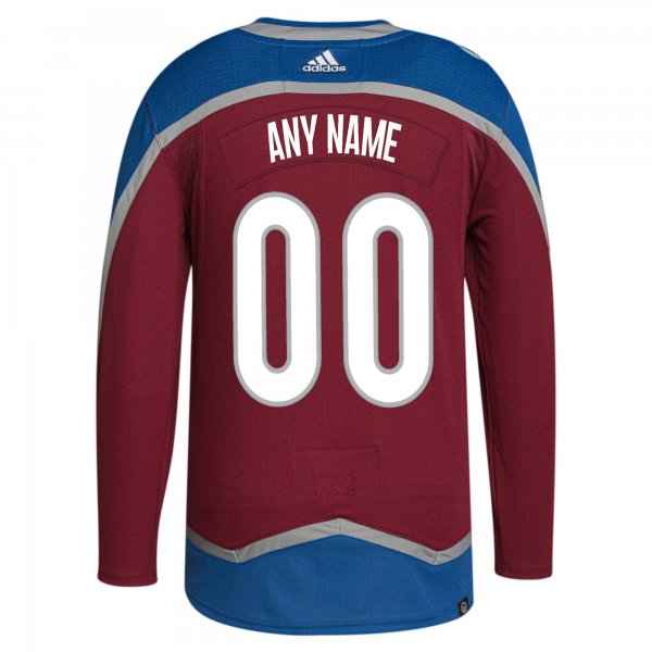 Men's Colorado Avalanche  adidas Burgundy Home  Primegreen Custom Jersey