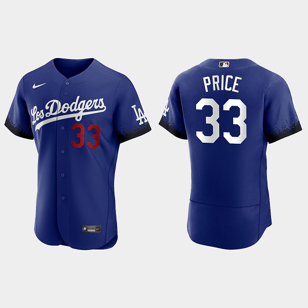 David Price Los Angeles Dodgers 2021 City Connect Jersey - Royal