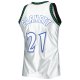 Men's Minnesota Timberwolves Kevin Garnett Mitchell & Ness Platinum 1997/98 Hardwood Classics 75th Anniversary Swingman Jersey