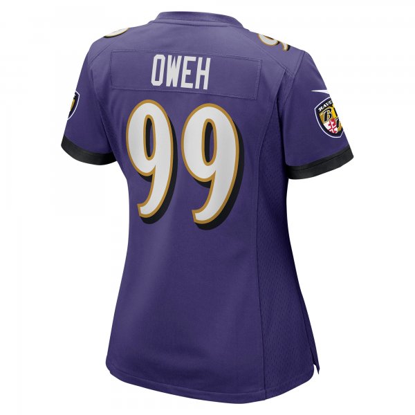 Women's Baltimore Ravens Odafe Oweh Nike Purple Game Jersey