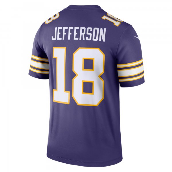 Men's Minnesota Vikings Justin Jefferson Nike Purple Classic Legend Player Jersey