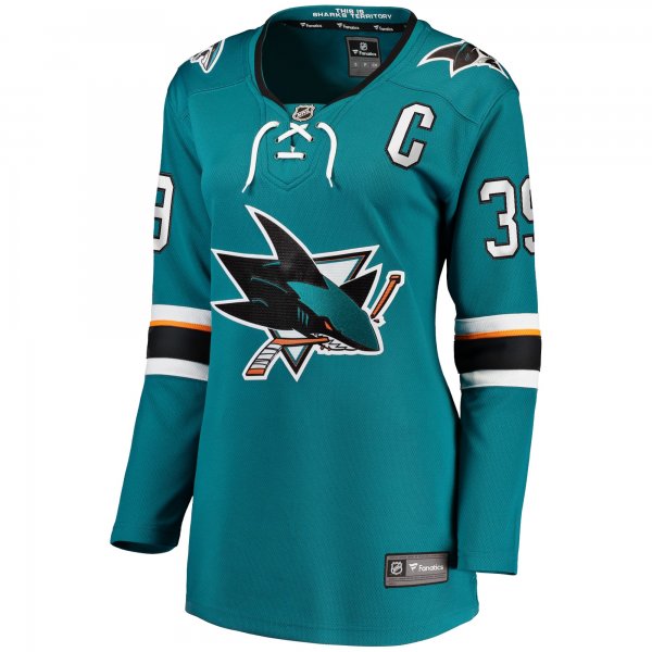 Women's San Jose Sharks Logan Couture Fanatics Teal Home Breakaway Player Jersey