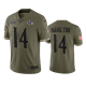 Baltimore Ravens Kyle Hamilton Olive 2022 Salute To Service Limited Jersey #14