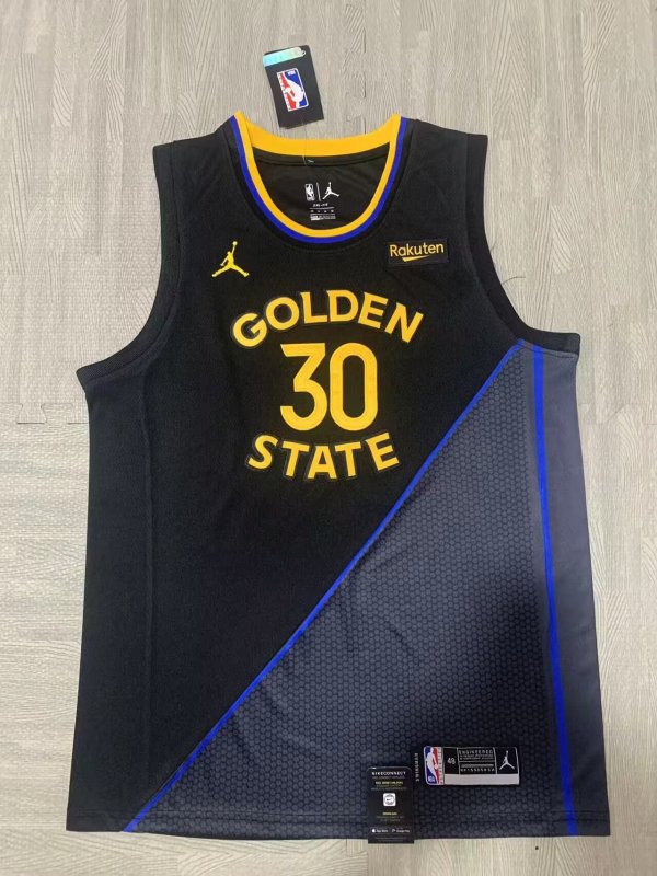 Men's #30 Stephen Curry Golden State Black City Edition Jersey