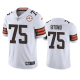 Men's Cleveland Browns #75 Joel Bitonio White 75th Anniversary Patch Jersey