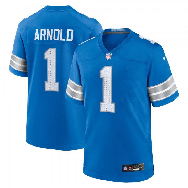 Men's Detroit Lions Terrion Arnold Nike Blue 2024 NFL Draft First Round Pick Player Game Jersey