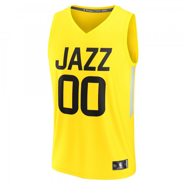 Youth Utah Jazz Jordan Clarkson Fanatics Yellow Fast Break Player Jersey - Icon Edition