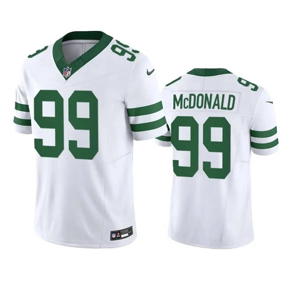 Men's Nike New York Jets #99 Will McDonald White Legacy Vapor F.U.S.E. Limited Jersey