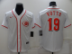 Men's Nike Cincinnati Reds #19 Joey Votto White Cool Base Stitched MLB Jersey