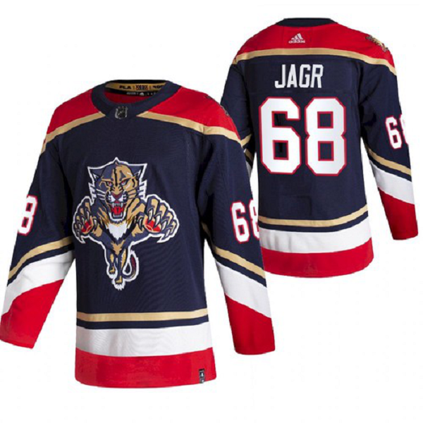 Men's Florida Panthers Jaromir Jagr 2021 Reverse Retro Navy Jersey