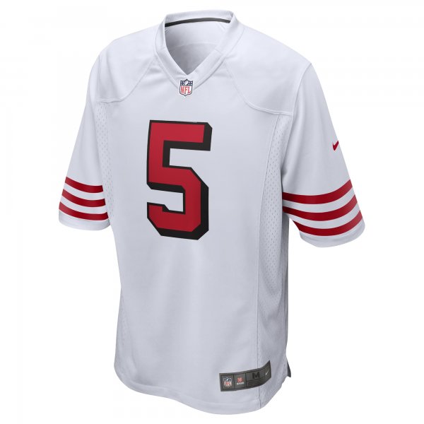 Men's San Francisco 49ers Trey Lance Nike White Alternate Game Jersey