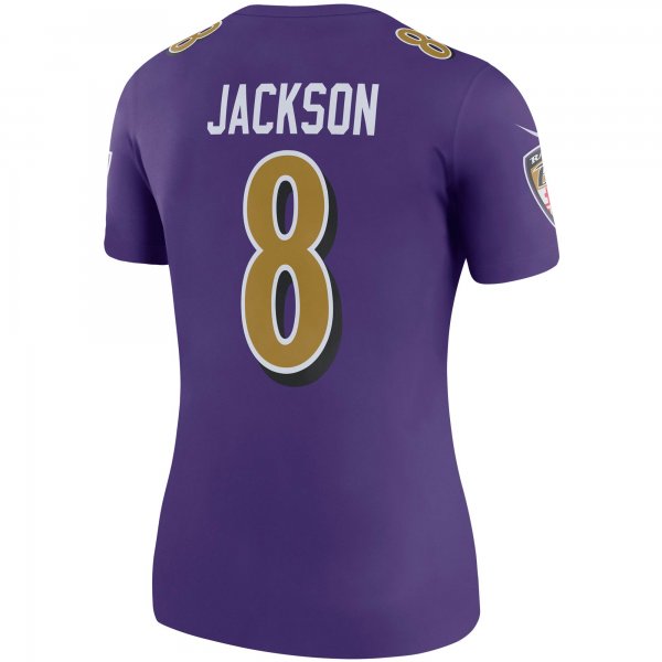 Women's Baltimore Ravens Lamar Jackson Nike Purple Color Rush Legend Player Jersey