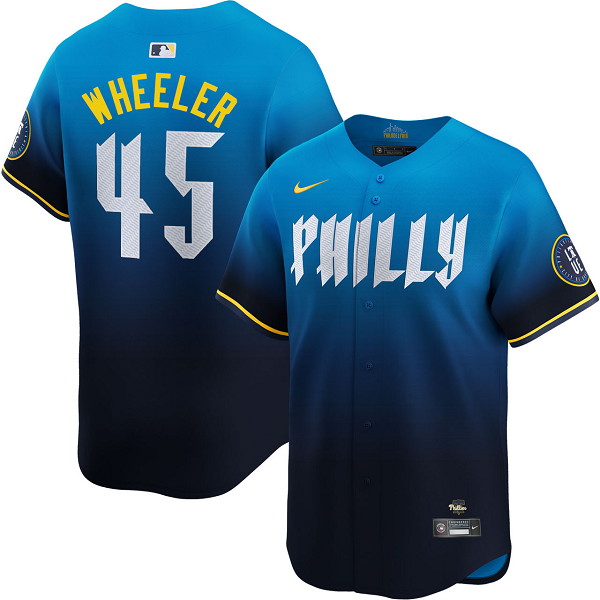 Men's Philadelphia Phillies #45 Zack Wheeler City Connect Limited Jersey