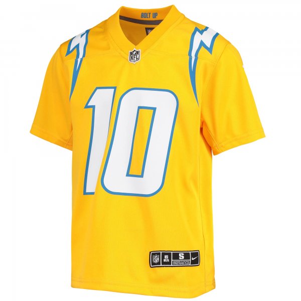 Youth Los Angeles Chargers Justin Herbert Nike Gold Inverted Team Game Jersey