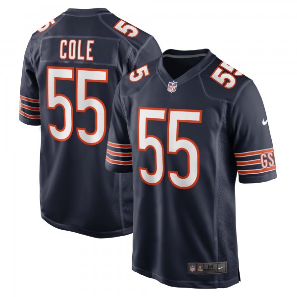 Men's Chicago Bears Dylan Cole Nike Navy Game Jersey