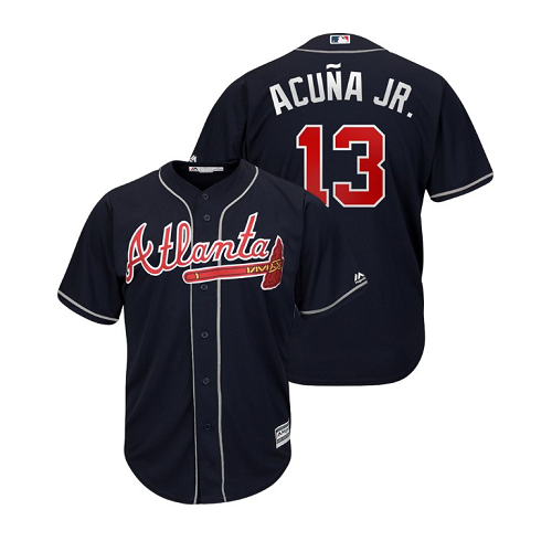 Men's Atlanta Braves Ronald Acuna Jr. Official Alternate 2019 Cool Base MLB Jersey