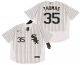 Men's Chicago White Sox #35 Frank Thomas White Pinstripe Stitched MLB Flex Base Nike Jersey