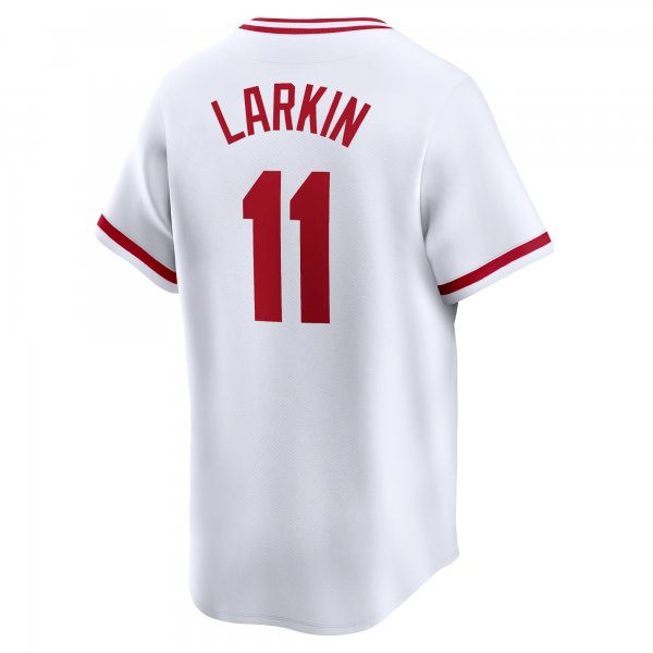 Men's Cincinnati Reds Barry Larkin Nike White Throwback Cooperstown Limited Jersey