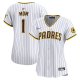 Women's San Diego Padres Nike White #1 Mom Home Limited Jersey