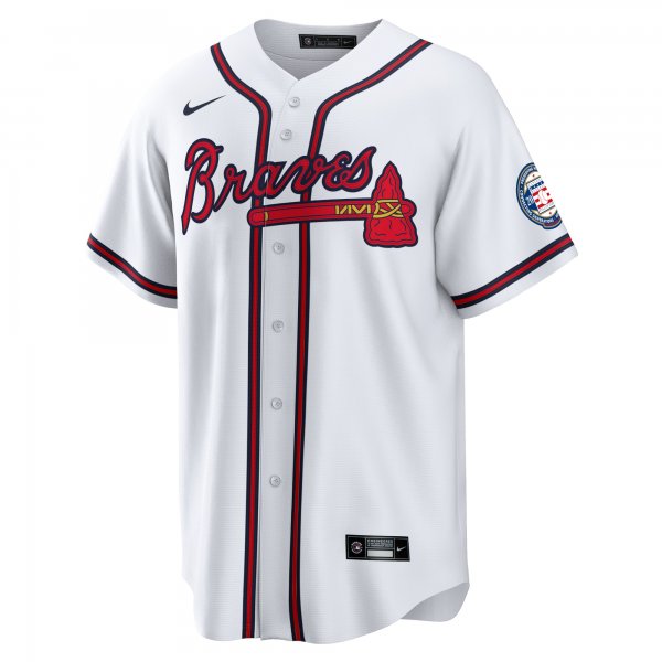 Men's Atlanta Braves Fred McGriff Nike White 2023 Hall of Fame Patch Inline Replica Jersey