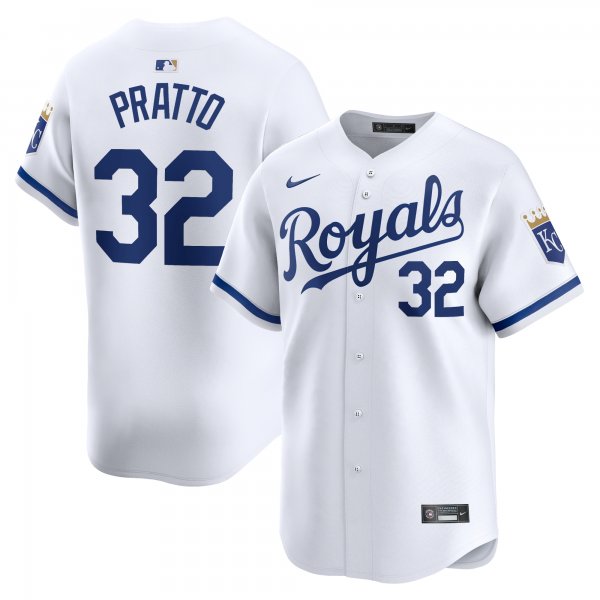 Men's Kansas City Royals Nick Pratto Nike White Home Limited Player Jersey