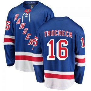 Youth New York Rangers #16 Vincent Trocheck Blue NHL Home Officia Jersey