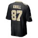 Men's New Orleans Saints Lucas Krull Nike Black Game Player Jersey