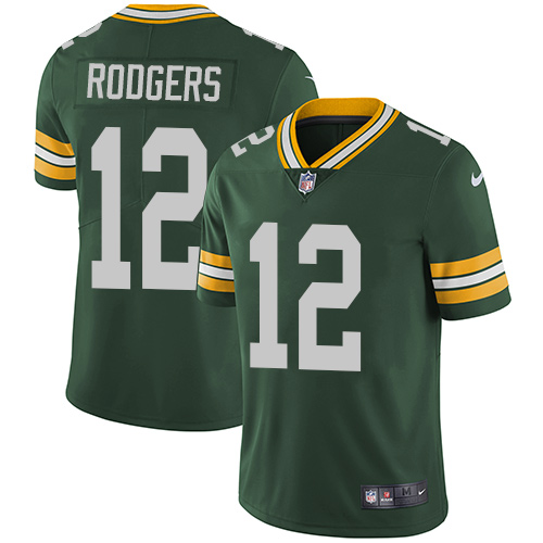 Nike Green Bay Packers #12 Aaron Rodgers Green Team Color Youth Stitched NFL Vapor Untouchable Limited Jersey