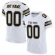 Men's Custom White Black-Old Gold Mesh Authentic Football Jersey