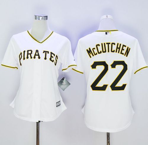 Pittsburgh Pirates #22 Andrew McCutchen White Women's Fashion Stitched MLB Jersey