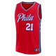 Men's Philadelphia 76ers Joel Embiid Fanatics Red Fast Break Replica Player Jersey - Statement Edition