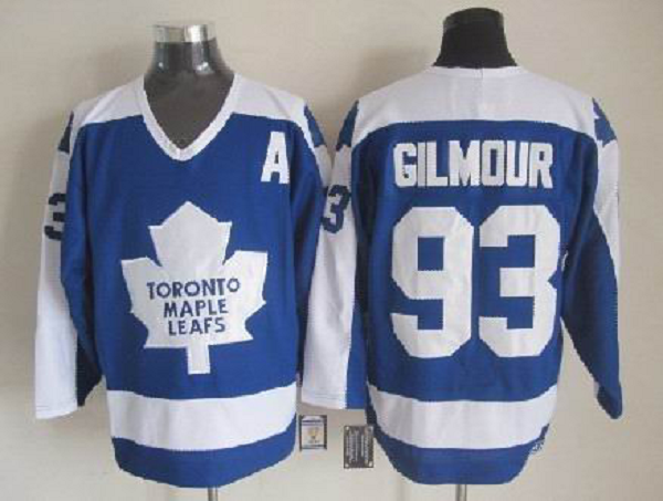 Men's Toronto Maple Leafs #93 Doug Gilmour Blue A Throwback NHL Jersey