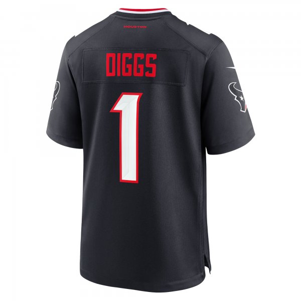 Men's Houston Texans Stefon Diggs Nike Navy Game Jersey