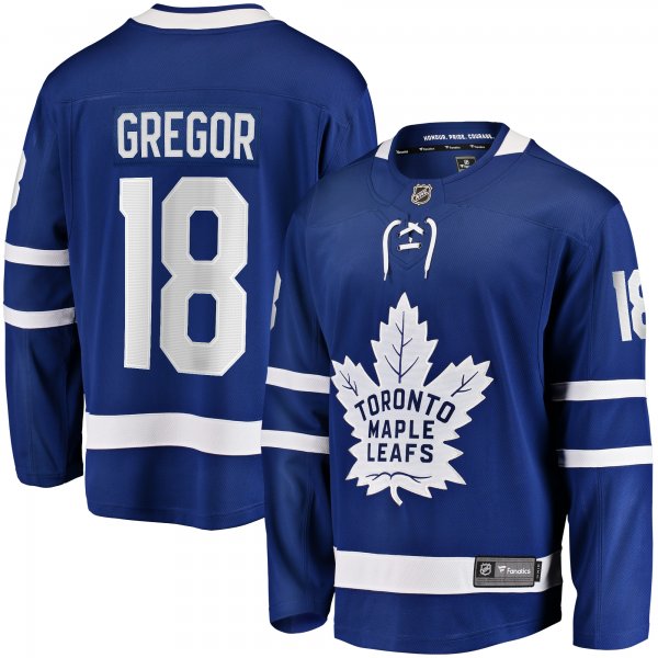 Men's Toronto Maple Leafs Noah Gregor Fanatics Blue Home Premier Breakaway Player Jersey