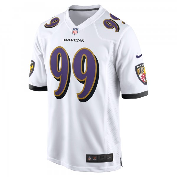 Men's Baltimore Ravens Odafe Oweh Nike White Game Jersey