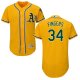 Oakland Athletics #34 Rollie Fingers Gold Flexbase Collection Stitched MLB Jersey