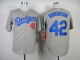 Los Angeles Dodgers #42 Jackie Robinson Grey Cool Base Stitched MLB Jersey